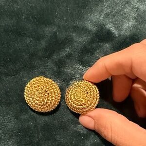 Monet Elegant Gold Woven Earrings